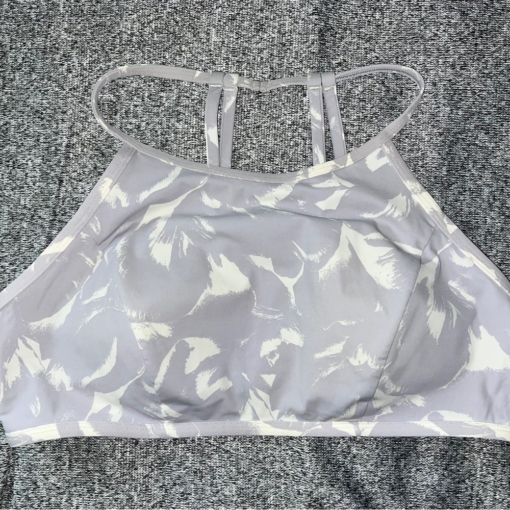 lululemon athletica Lavender and White Bikini Top